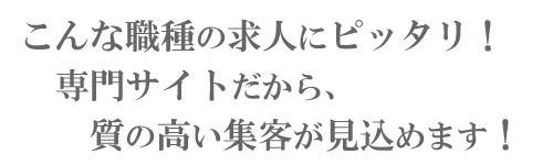 専門サイトだから質の高い保育士からの求人が見込めます。